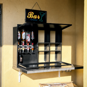 Custom Wall-Mounted Steel Bar